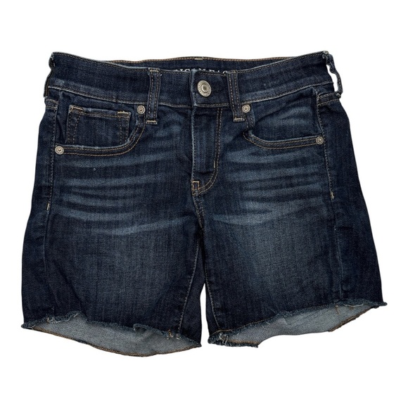 American Eagle Outfitters Pants - American Eagle Midi Next Level Stretch Dark Wash Jean Shorts